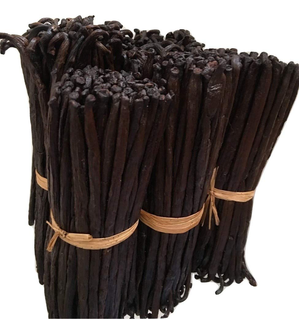 1oz. Madagascar Organic Vanilla Beans Gourmet Grade A. Certified USDA Organic 6"-7.5" by FITNCLEAN VANILLA for Cooking, Brewing, Extract Fresh Bourbon NON-GMO Whole Pods