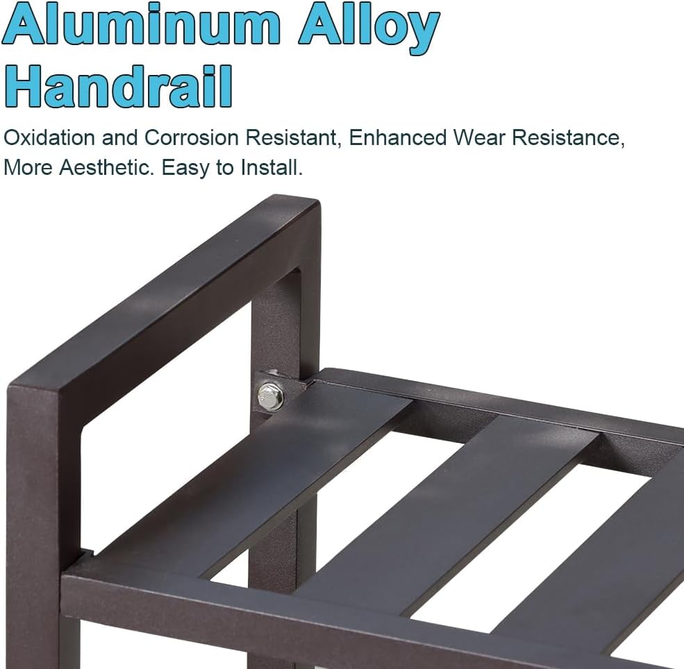 Versatile Indoor/Outdoor Plant Stand – High-Strength Aluminum with 300 LBS Load Capacity - Ideal Decor for Patios, Gardens, Living Rooms | L17.7 x W11.8 x H22 inches