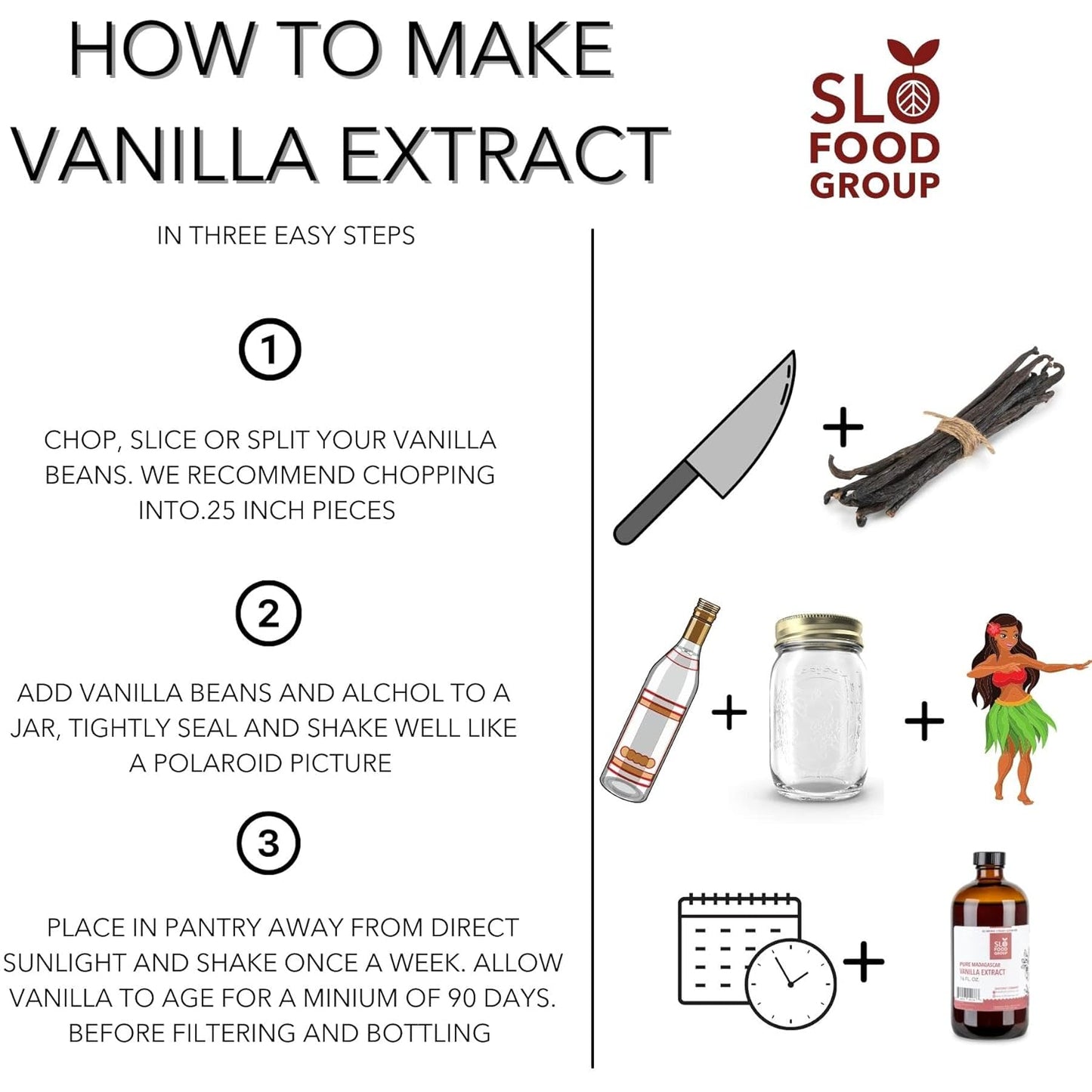 Slofoodgroup Gourmet Vanilla Beans, 25 Grade A Ugandan Vanilla Beans For Cooking, Baking and Homemade Extract