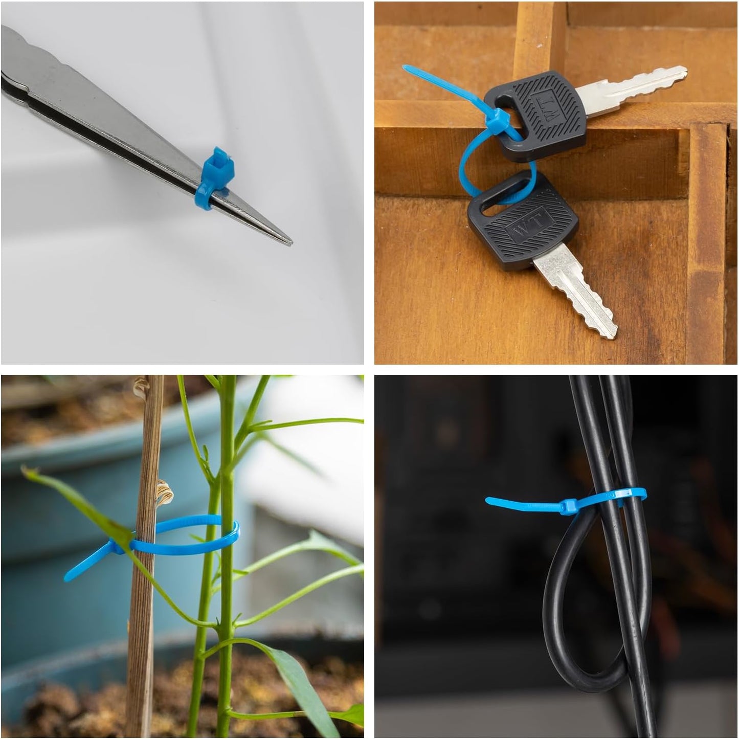 6 Inch Brown Zip Tie 1000 PCS, 18 Lbs - Small to Medium Zip Tie, Nylon PA66 UV Resistant Cable Tie for Indoor and Outdoor Use - Ideal for bundling and securing objects