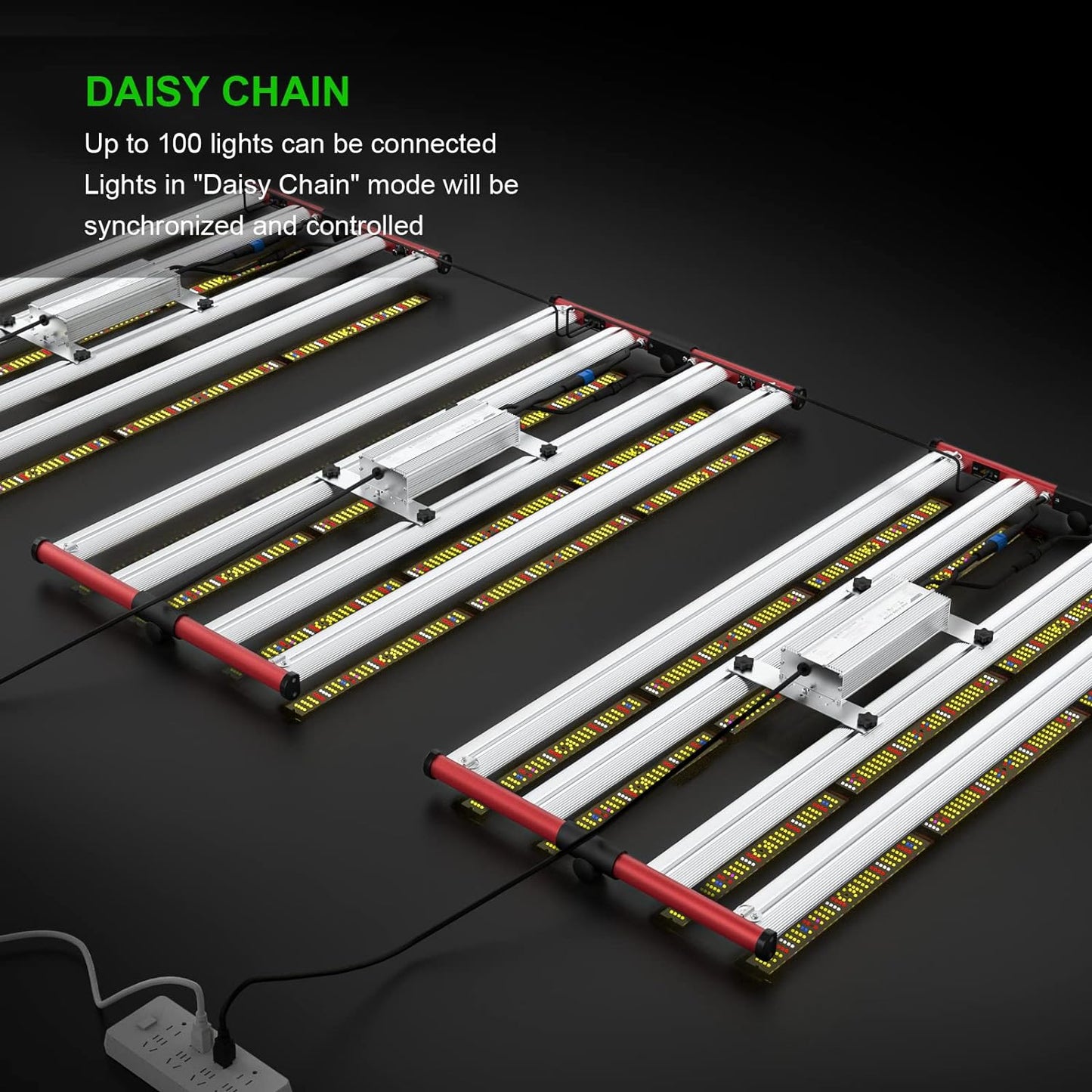 AGLEX 420W LED Grow Light, Full Spectrum with UV IR, Daisy Chain & Dimmable for Indoor Growing, 4x5ft Core Coverage
