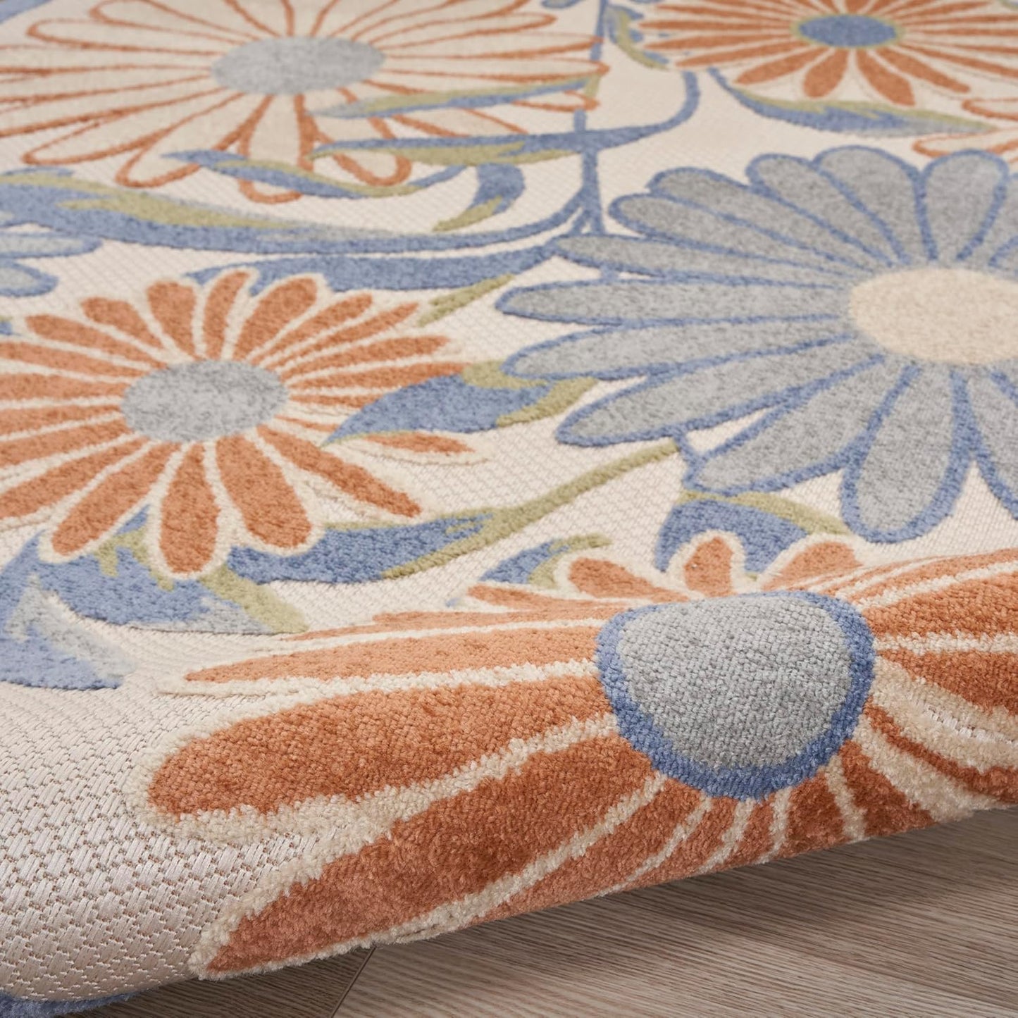 Nourison Home Aloha Beige Multicolor 2'3" x 8' Area Rug - Easy Cleaning, Non Shedding, Bed Room, Living Room, Dining Room, Kitchen (8' Runner)