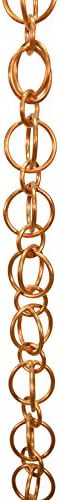 Nutshell Stores Double Loops Rain Chain - Copper - 16 Feet