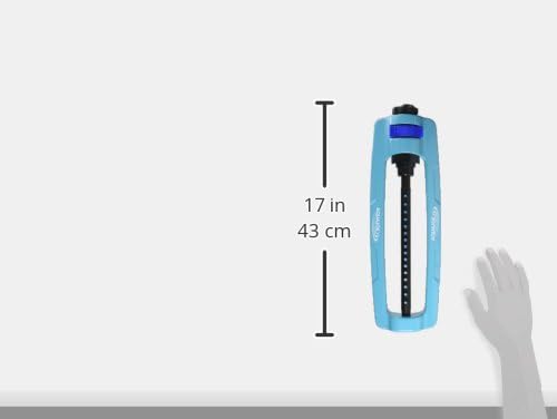 Aqua Joe SJI-OMS16 Indestructible Oscillating Sprinkler with Adjustable Spray and Metal Base, 3600 Sq. Ft. Coverage Max, 70-Foot Spray Distance Max, and 37.8-Foot Spray Width Max