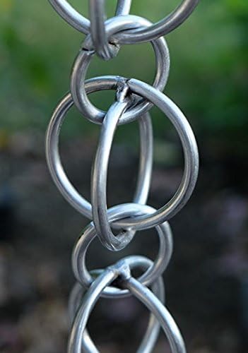Nutshell Stores Double Loops Rain Chain - Stainless Steel - 20 Feet