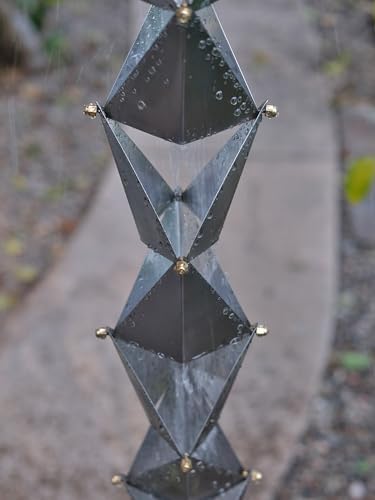 Nutshell Stores Origami Rain Chain - Stainless Steel - 19 Feet
