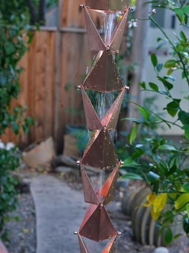 Nutshell Stores Origami Rain Chain - Copper - 16 Feet