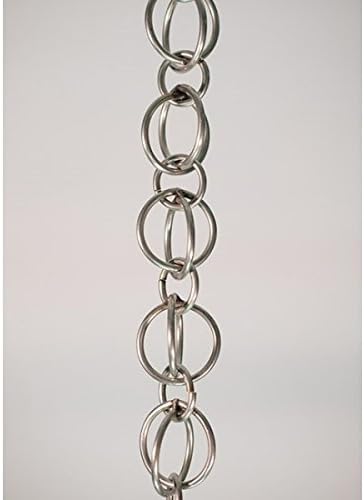 Nutshell Stores Double Loops Rain Chain - Stainless Steel - 7 Feet