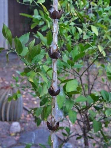 Nutshell Stores Lotus Rain Chain - 15 Feet