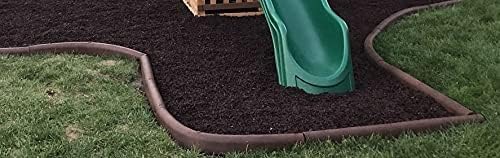 Playsafer 4' Flexible Interlocking Rubber Edging for Playgrounds (Terra Cotta, 3 Pack)