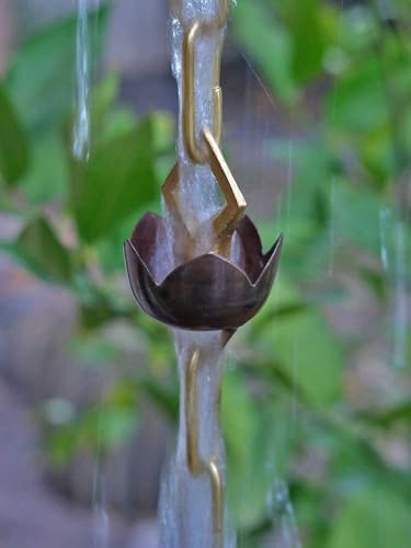 Nutshell Stores Lotus Rain Chain - 8 Feet