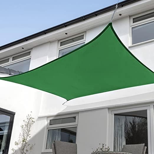KANAGAWA 8'X9' Dark Green Custom Size Sun Shade Sail Rectangle UV Block Canopy Cover for Patio Backyard Lawn Garden Outdoor (Customized Available)