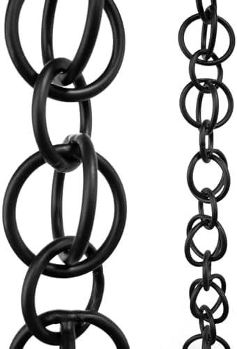 Nutshell Stores Double Loops Rain Chain - Black - 14 Feet