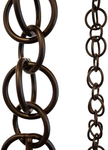 Nutshell Stores Double Loops Rain Chain - Bronze - 6 Feet