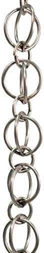 Nutshell Stores Double Loops Rain Chain - Stainless Steel - 15 Feet