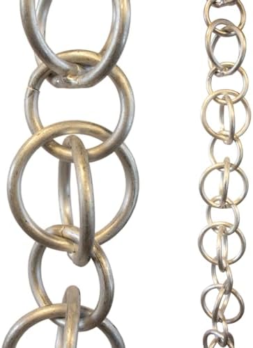 Nutshell Stores Double Loops Rain Chain - Aluminum - 12 Feet