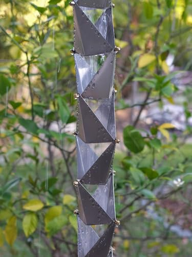 Nutshell Stores Origami Rain Chain - Stainless Steel - 14 Feet