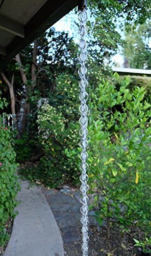 Nutshell Stores Double Loops Rain Chain - Stainless Steel - 7 Feet