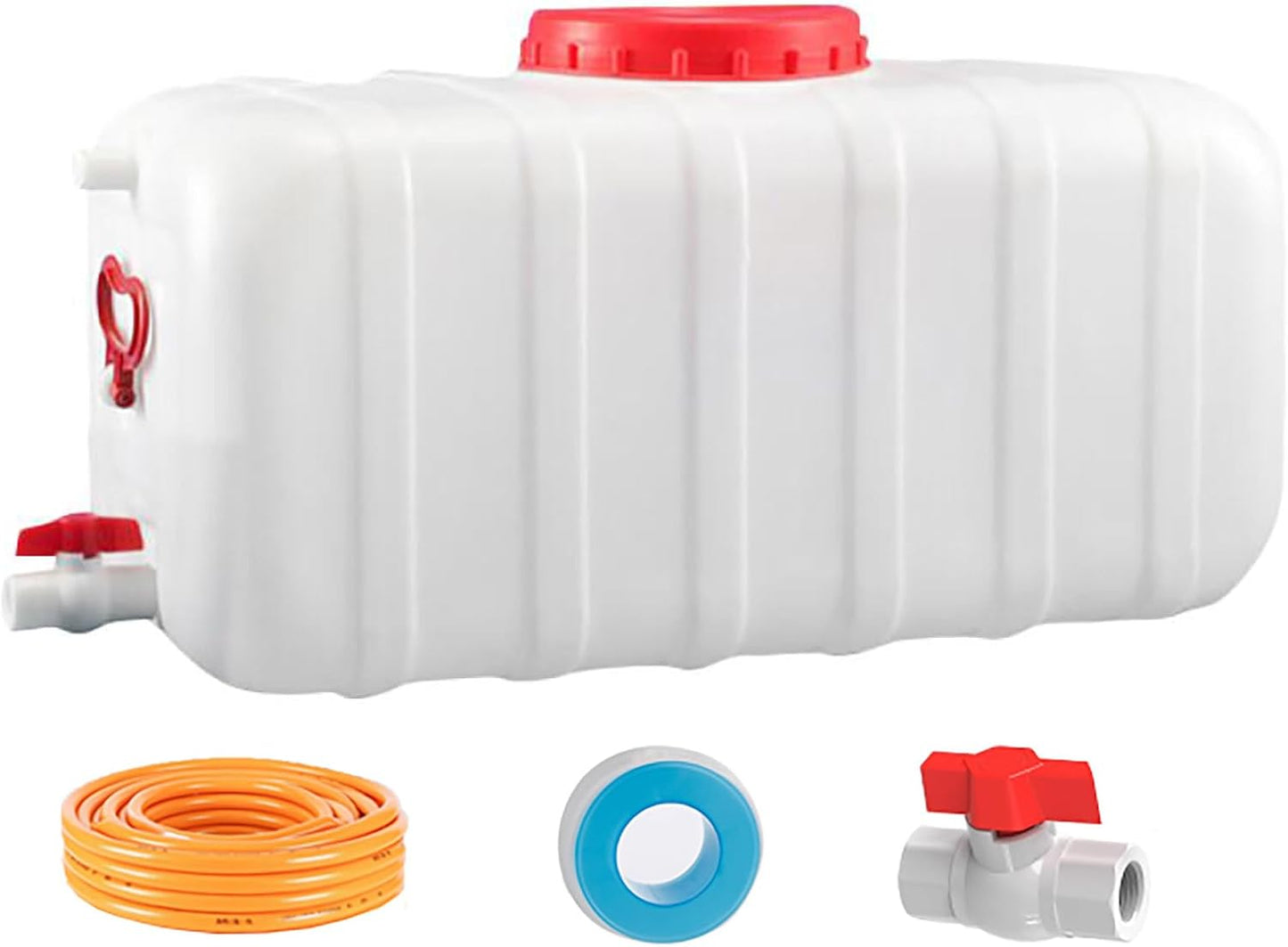 Large Capacity Water Tank with Spigot for Camping Plastic Water Storage Tank Water Container for Emergency Storage Household Outdoor Camping RV Self-Driving Tour(Size:200L/50gallon)