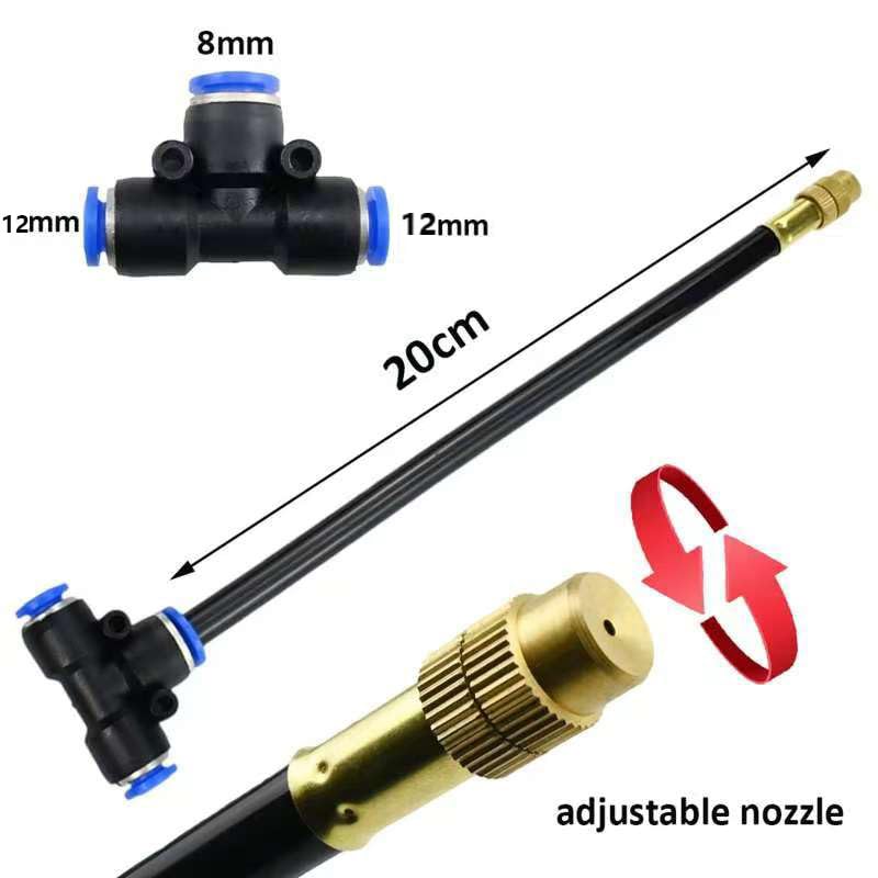 Drip Irrigation Kit Automatic Watering System for Potted Plants, 360 Degree Adjustable Copper Micro Sprinklers, Quick Connect Tubing Fittings for Garden, Lawn, Patio, Balcony(25 Nozzles)