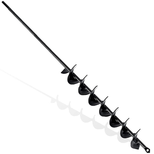 TCBWFY 2x32 Inch Auger Drill Bit for Planting - Long Handle Easy Planter Garden Auger - Bulb & Bedding Plant Augers - Post Hole Digger for 3/8”Hex Drive