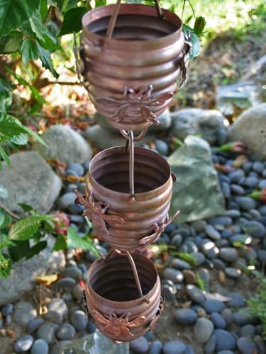 Nutshell Stores Honeybee & Hive Copper Rain Chain - Copper - 13 Feet