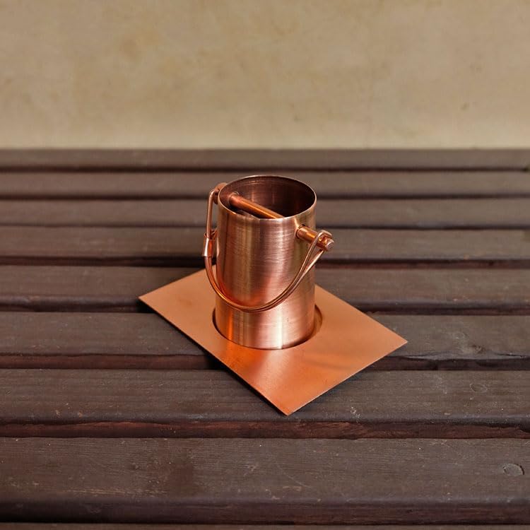 Nutshell Stores Falling Leaves Copper Plated Rain Chain - Copper - 8 Feet