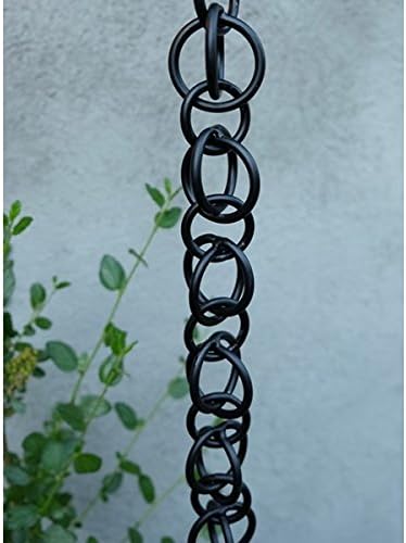 Nutshell Stores Double Loops Rain Chain - Black - 15 Feet