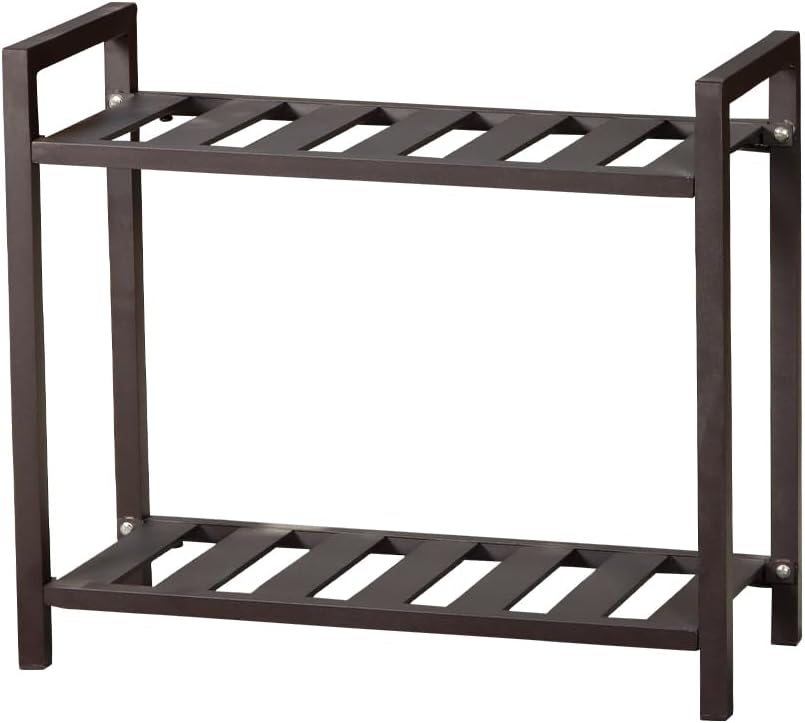 Versatile Indoor/Outdoor Plant Stand – High-Strength Aluminum with 300 LBS Load Capacity - Ideal Decor for Patios, Gardens, Living Rooms | L25.5 x W11.8 x H22 inches