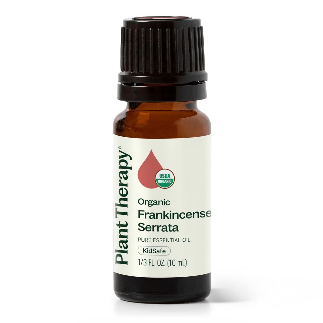 Plant Therapy Organic Frankincense Serrata Essential Oil 100% Pure, USDA Certified Organic, Undiluted, Natural Aromatherapy, Therapeutic Grade 10 mL (1/3 oz)