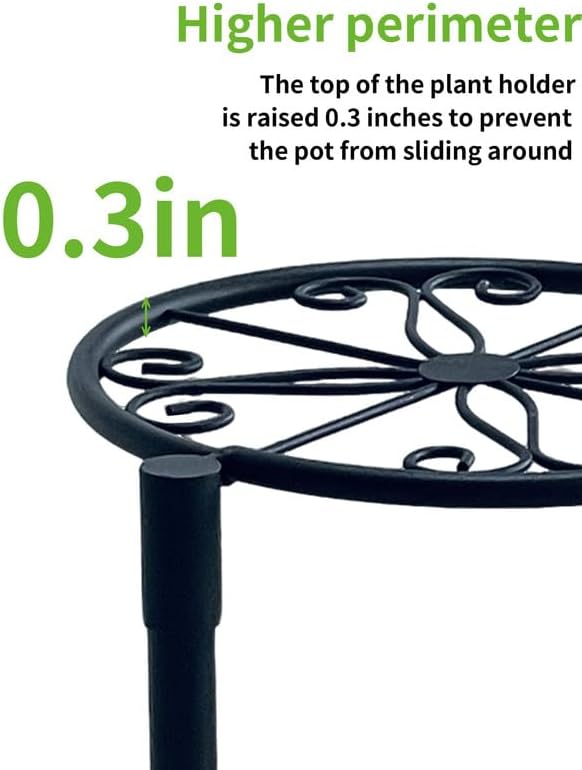 Plant Stand Outdoor 7 Tier Metal Corner Shelf Garden Livingroom Flower Stands for Indoor Plants Black Diamond