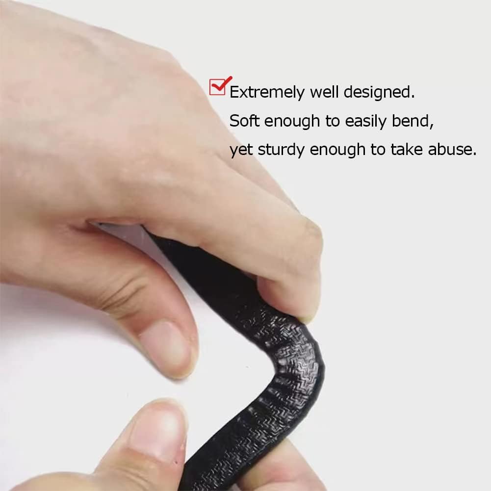 Rubber Edge Trim Black 26Feet, Fits 1/4” Edge, Flexible U Shape Seal Strip for Sharp/Rough Surfaces, Cars, Trucks, Boats