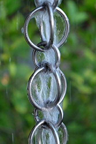 Nutshell Stores Double Loops Rain Chain - Stainless Steel - 12 Feet