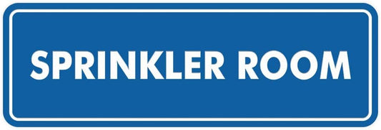 Signs ByLITA Standard Sprinkler Room Sign (Blue) - Large