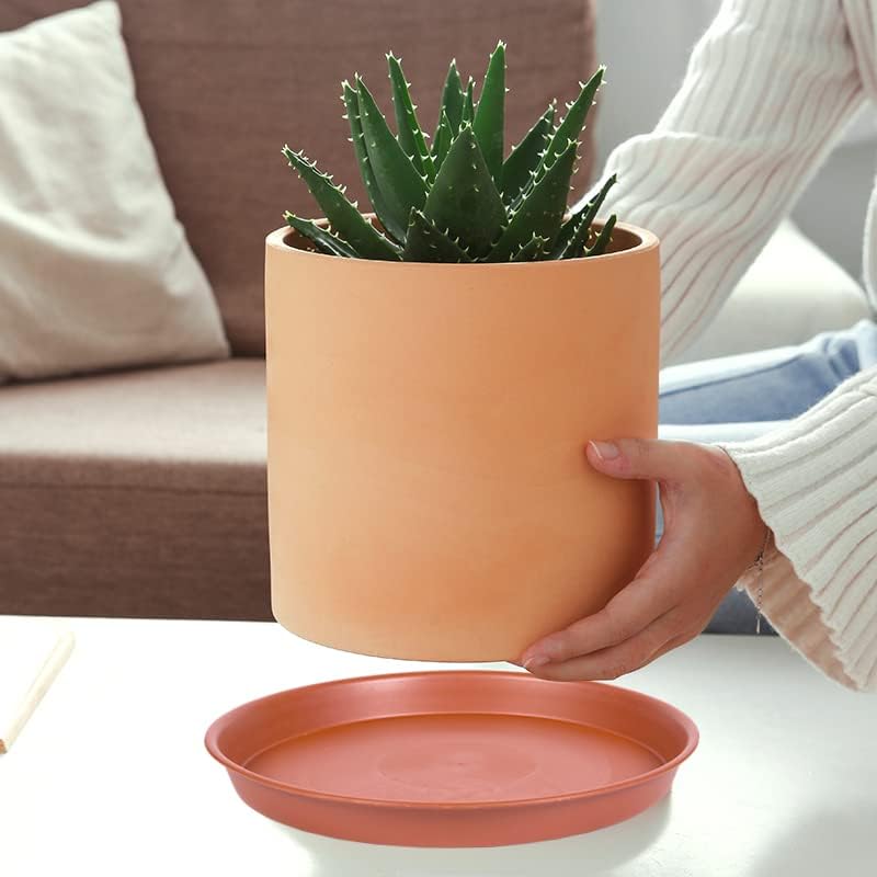 2 Pack of 12 inch Plant Saucer, Bird Bath Bowl 12 inch, Plant Tray for Pots, Flower Plant Saucers for Indoors, Plant Trays for Planter 11"/12" (12 inch, Terracotta)