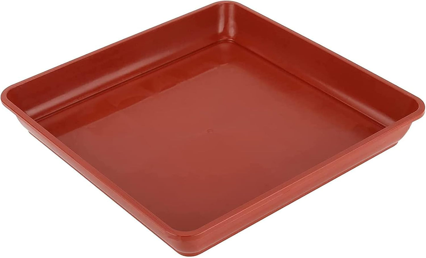 JOIKIT 10 PCS 10 x 10 x 1.4 Inches Square Plant Saucer, Flower Pot Tray Without Drain Holes for Flowers, Plants, Seedlings