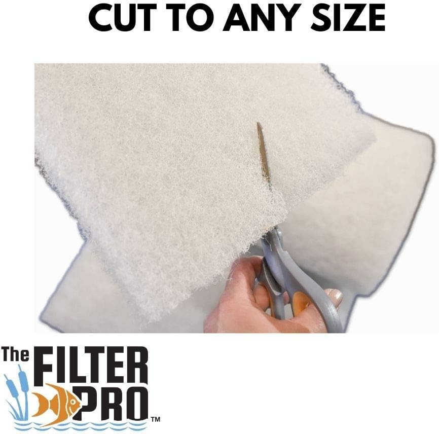 Beige Coarse Filter Media, 2" Thick, 16" x 56" Roll, Perfect for Aquariums, Ponds or Water Gardens, Made in USA