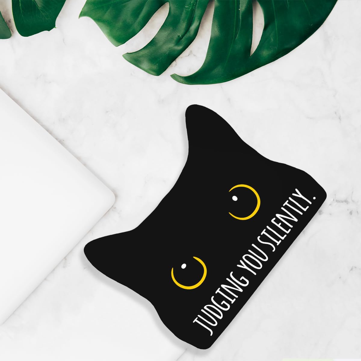 Judging You Silently Funny Bathroom Acrylic Decor Sign Black Cat Decor Cat Decor for Home Bathroom Cat Lover Gifts For Women Men