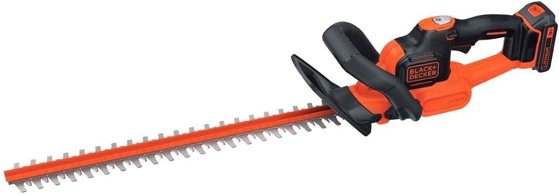 BLACK+DECKER 40V MAX Cordless Hedge Trimmer, 24-Inch Brush Trimmer with Battery and Charger (LHT341FF)