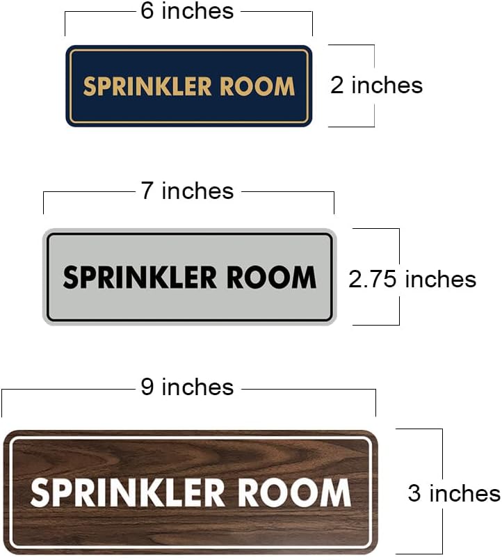 Signs ByLITA Standard Sprinkler Room Sign (Blue) - Medium