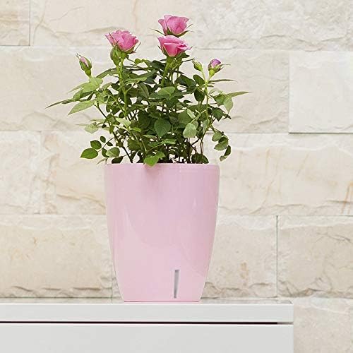 Santino 4.9 Inch ORCHIDEA Self Watering Pots for Orchids in Violet (Set of 3) - Decorative Wicking Planter with w/Great Aerification, Drainage and Water Level Indicator