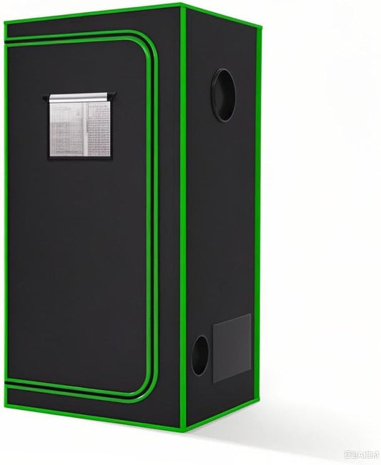 MELONFARM 2x2 Grow Tent, 24"x24"x72'' High Reflective 600D Diamond Mylar Canvas with Observation Window and Floor Tray for Hydroponic Indoor Plant Growing