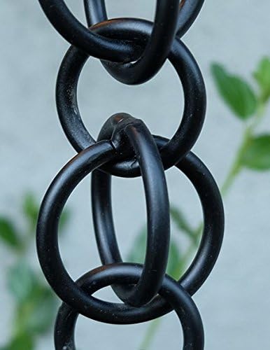 Nutshell Stores Double Loops Rain Chain - Black - 17 Feet