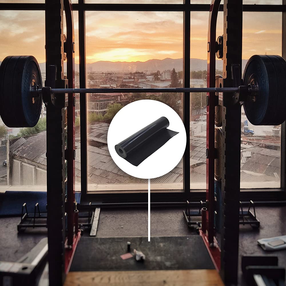 DOBTIM Neoprene Rubber Roll 1/8 (.125)" Thick X 5" Wide X 10' Long, Solid Rubber Strips Use for Gaskets DIY Material, Supports, Leveling, Sealing, Bumpers, Protection, Abrasion, Flooring, Black
