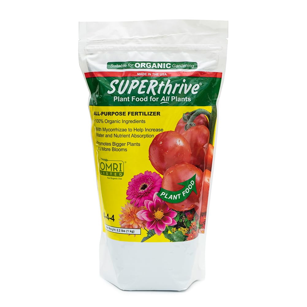 SUPERthrive Organic All-Purpose Plant Food, Solid Granular 4-4-4 (3 Pack)
