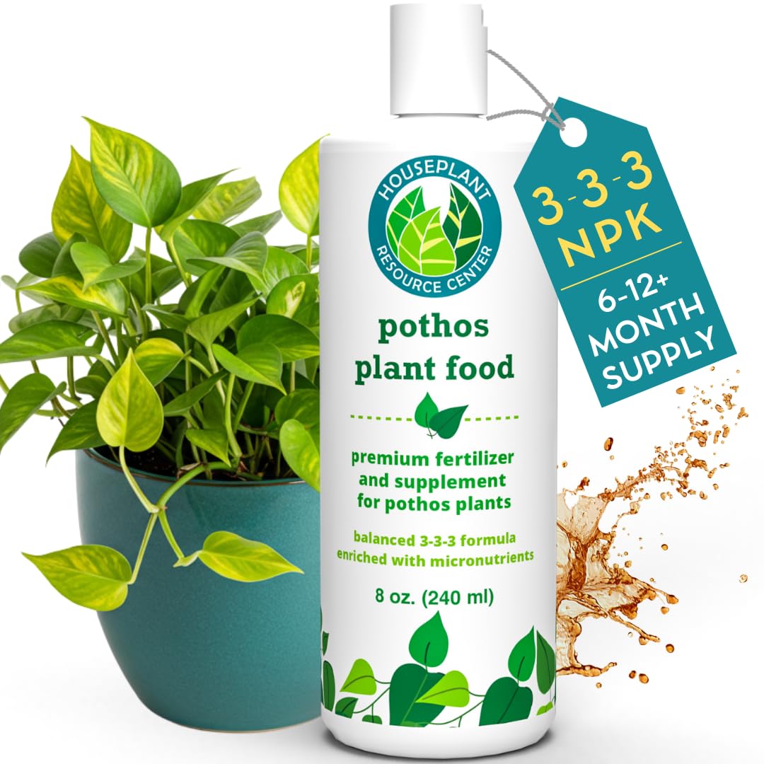 Pothos Fertilizer – Liquid Plant Food for Strong Roots, Healthy Growth & Lush Foliage – 3-3-3 NPK Formula with Sea Kelp, Humic & Fulvic Acid – Essential Nutrients for Neon Pothos or Devil’s Ivy – 8 oz