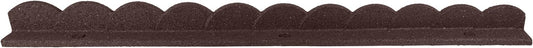Playsafer L Shaped Flexible Rubber Scalloped Edger for Lawns Landscaping and Playground | Easy No Dig Installation| 4' Long (1, Brown)
