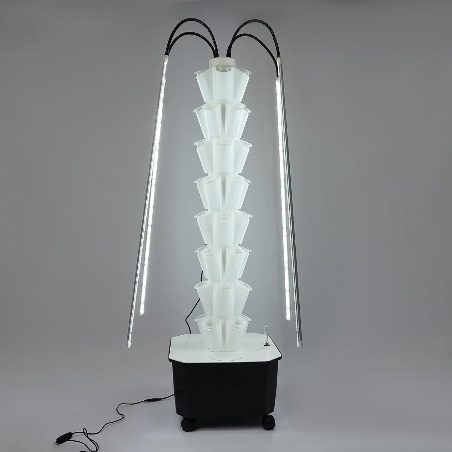 Hydroponic Growing Tower System Kit, 40-Plant Vertical Hydroponics Garden Tower with LED Grow Light, for Outdoor Indoor Herbs Fruits Vegetables Smart Garden Planter Kit