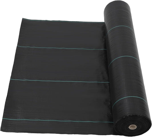 6ft X 300ft Weed Barrier Landscape Fabric Heavy Duty, Premium 2.4 oz Ground Cover Weed Block Gardening Mat, Easy Setup & Superior Weed Control, for Erosion Control, Weed Barrier