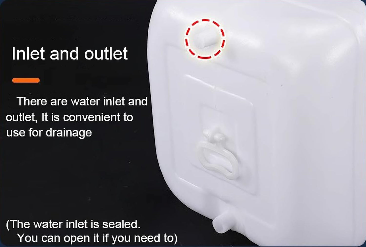 Water Tank Thick Water Containers Plastic Water Tank Water Storage Containers Outdoor Portable Hand Bucket Camping Hiking(Size:30L)